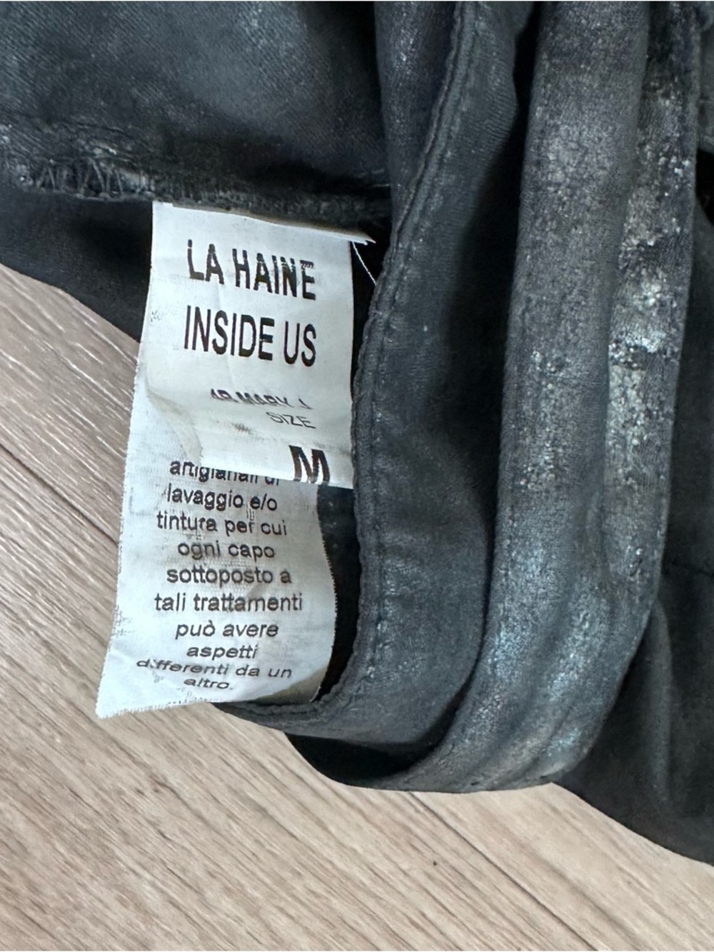 LA HAINE INSIDE US Coated Pants with belt M (unisex) - Picture 6 of 6